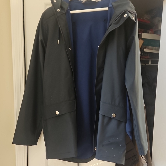 Men's Blue Rain  Jacket - Picture 1 of 2